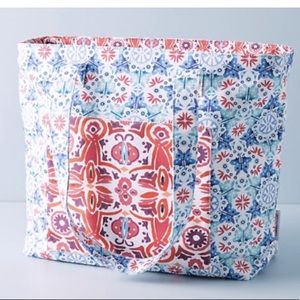Anthropologie Nesma Large Cooler Shoulder Tote Insulated Bag Butterfly Paisley